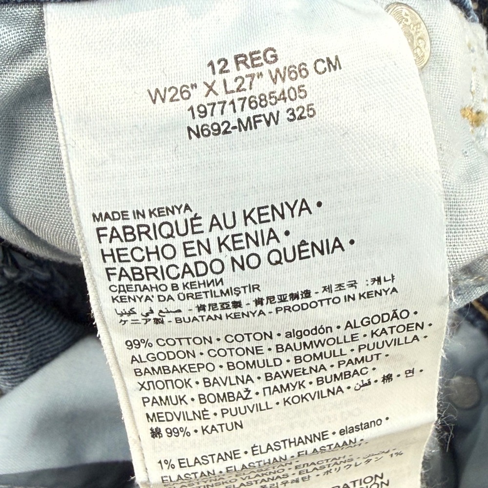 Levi's 578TM Baggy‎ Jeans Blue Denim W26 L27 Regular Fit Mens - Picture 6 of 13